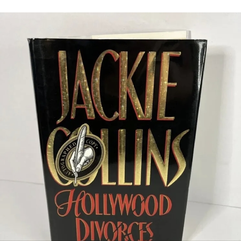 SIGNED Autographed JACKIE COLLINS BOOK Hollywood Divorces 2003 Hardcover